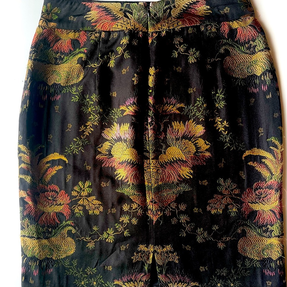 Cabi Jacquard Embroidered Skirt